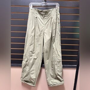 SELF-E Olive Green Utility Cargo Pants Elastic Waist XL NWT